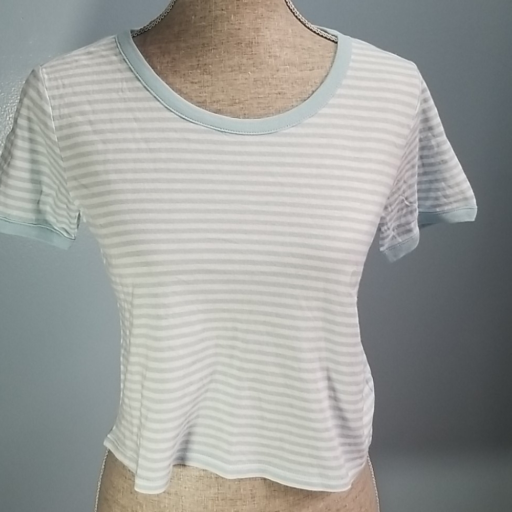 PacSun Basics Striped Crop Top Size Medium NWT